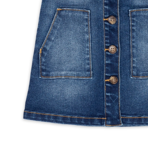 NWT Girls Denim Overall Dress - Picture 3 of 7